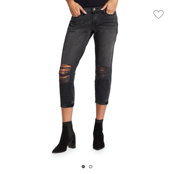 Frame Le Garcon Crop Jeans in Wilkinson Destruct - Picture 6 of 6